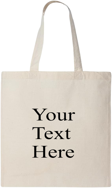 Custom Text Embroidered Tote Bag